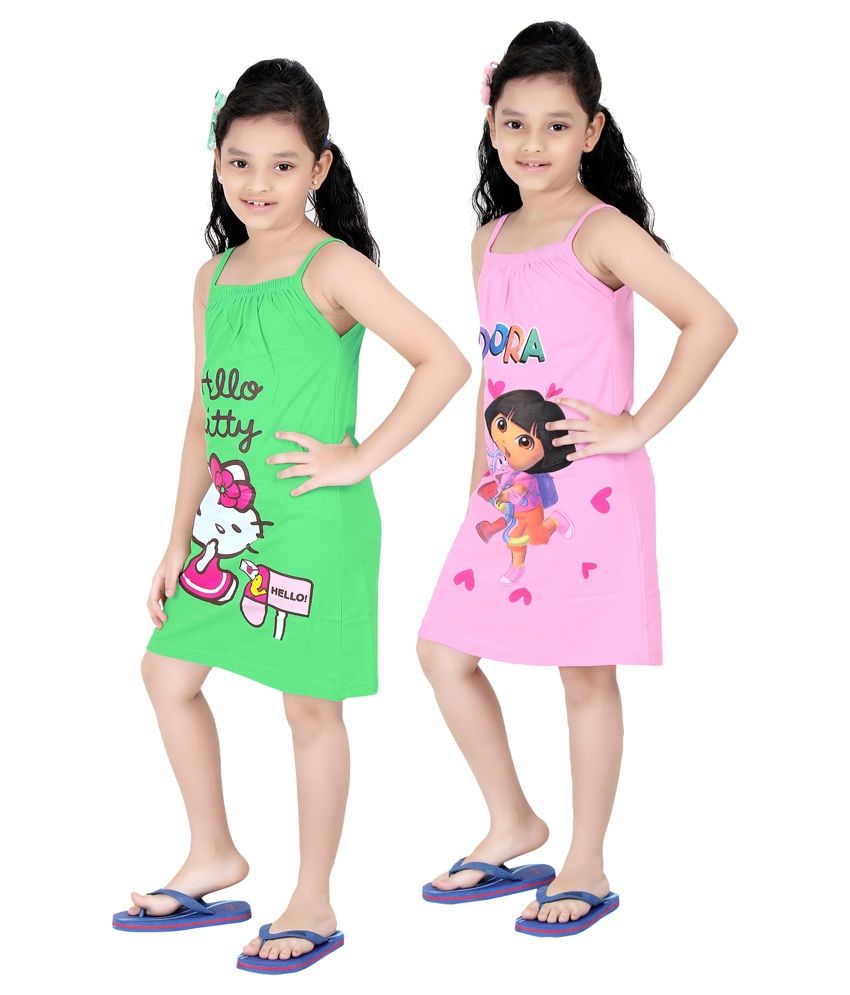 Red Rose Green and Pink Slips for Girls Pack of 2 Buy Red Rose