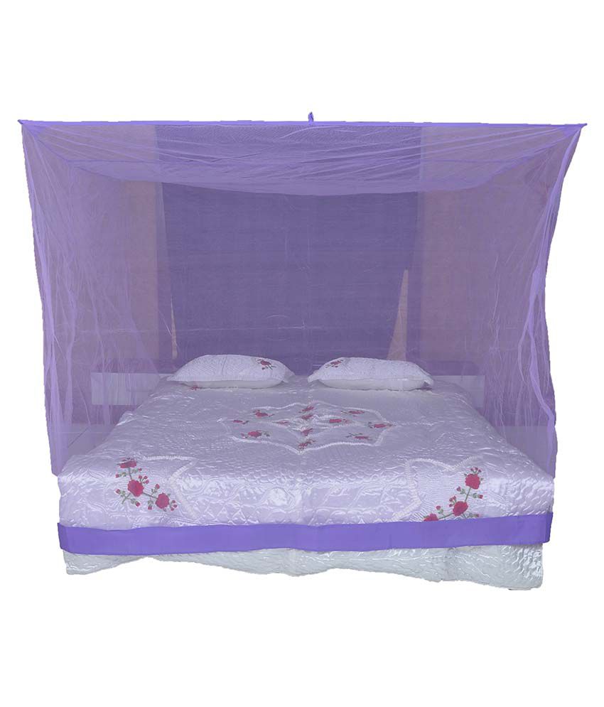     			Riddhi Purple Polyester Single Mosquito Net