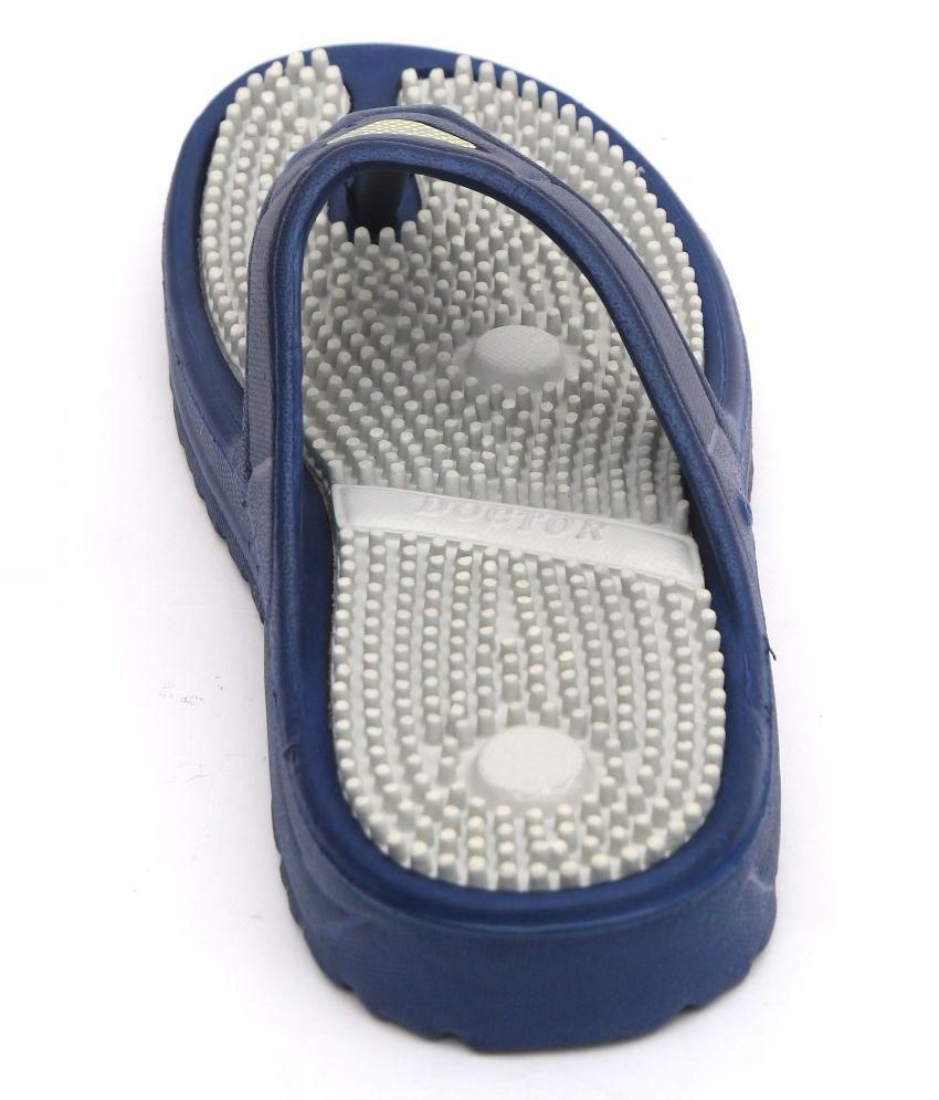 nexa accupressure men's grey slippers