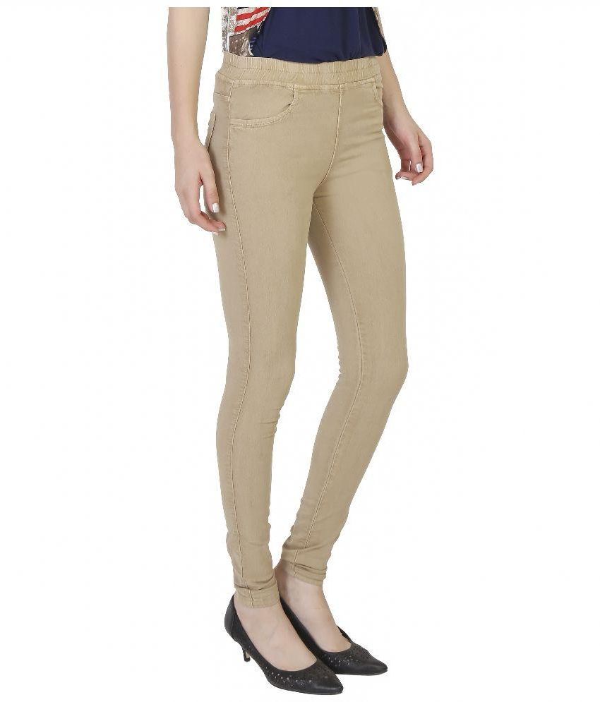 beige jeggings