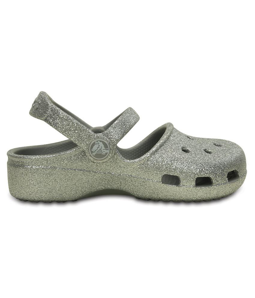  Crocs  Roomy Fit Silver  Clog For Kids Price in India Buy 