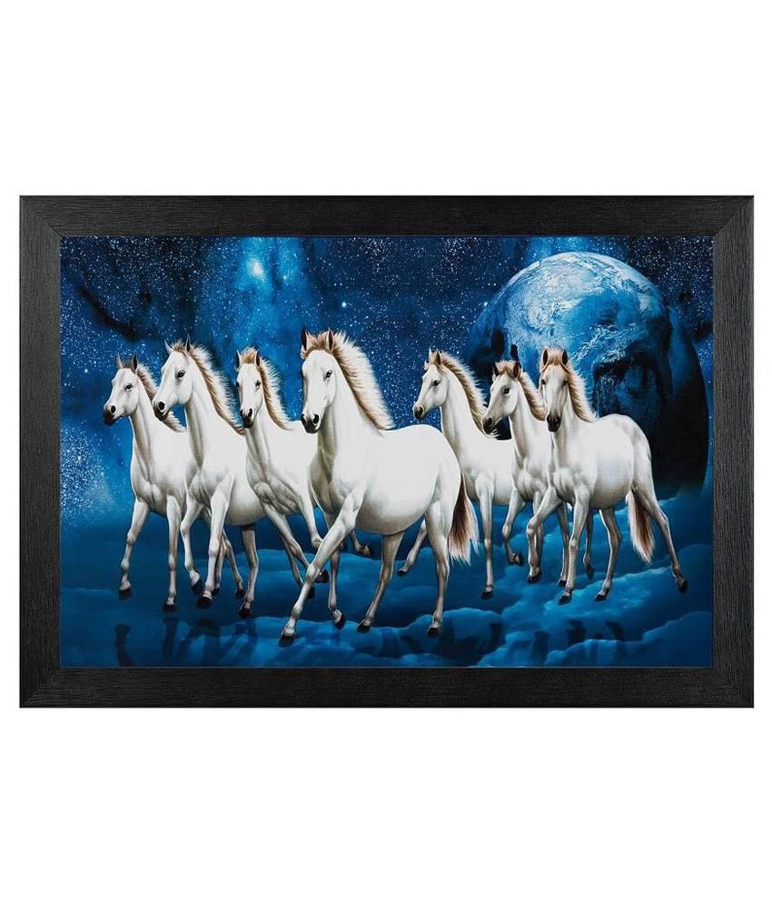 JAF White Seven Horse Painting With Frame: Questions and Answers ...