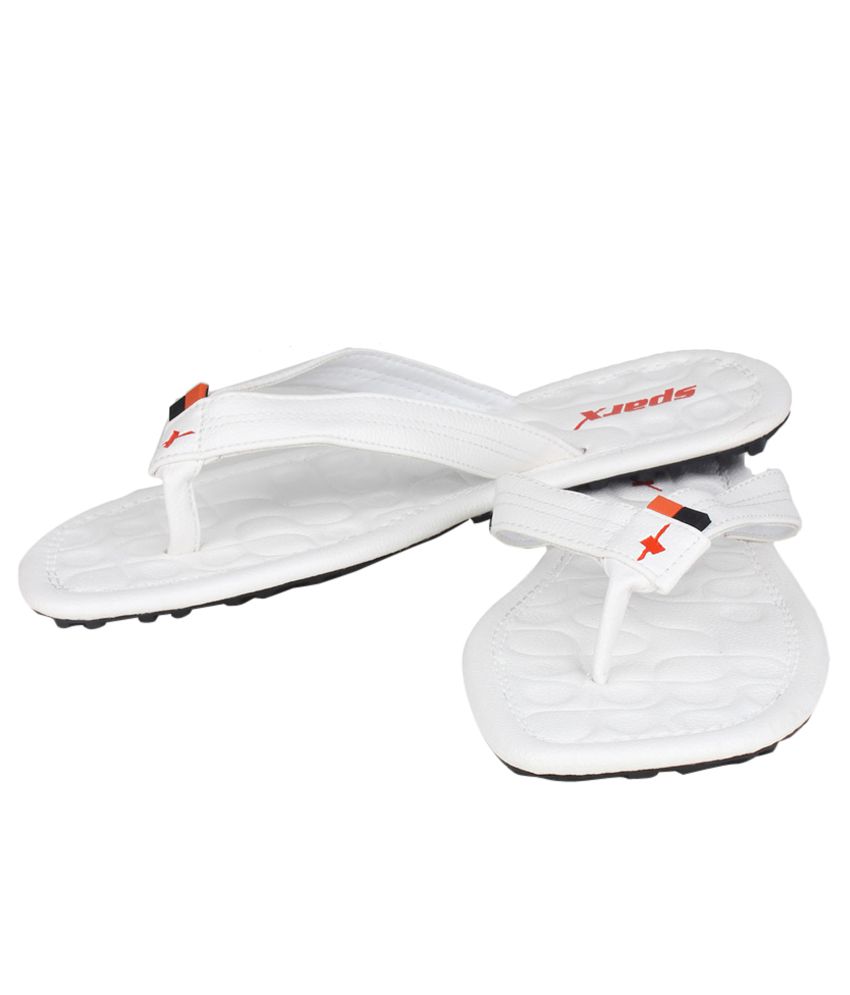 sparx slippers white