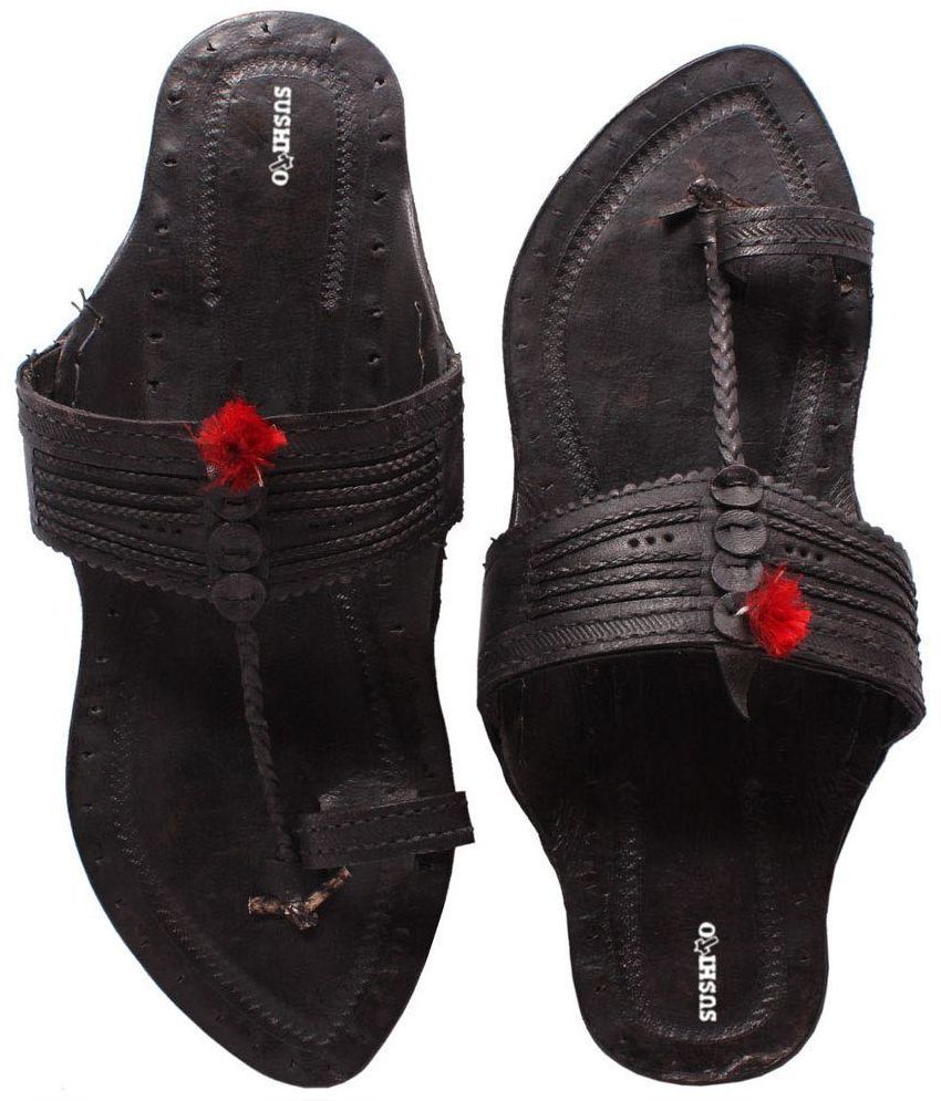 kolhapuri chappal gents black