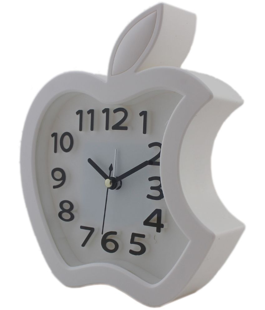Tootpado White Apple Analog Alarm Clock Buy Tootpado White Apple Analog Alarm Clock at Best