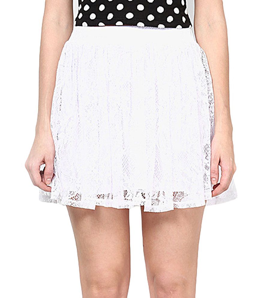 Buy Vero Moda White Lace Mini Skirt Online at Best Prices in India ...