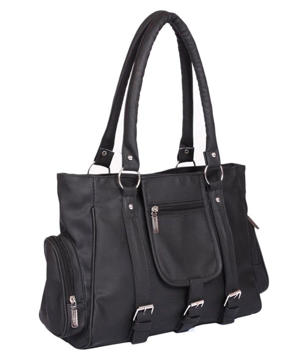 Bellina Black P.U. Shoulder Bag - Buy Bellina Black P.U. Shoulder Bag ...