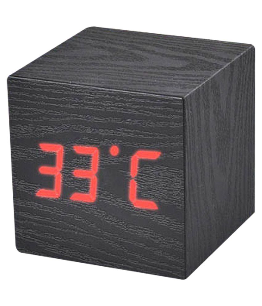 HAPS Black Digital Wooden Table Clock Buy HAPS Black Digital Wooden