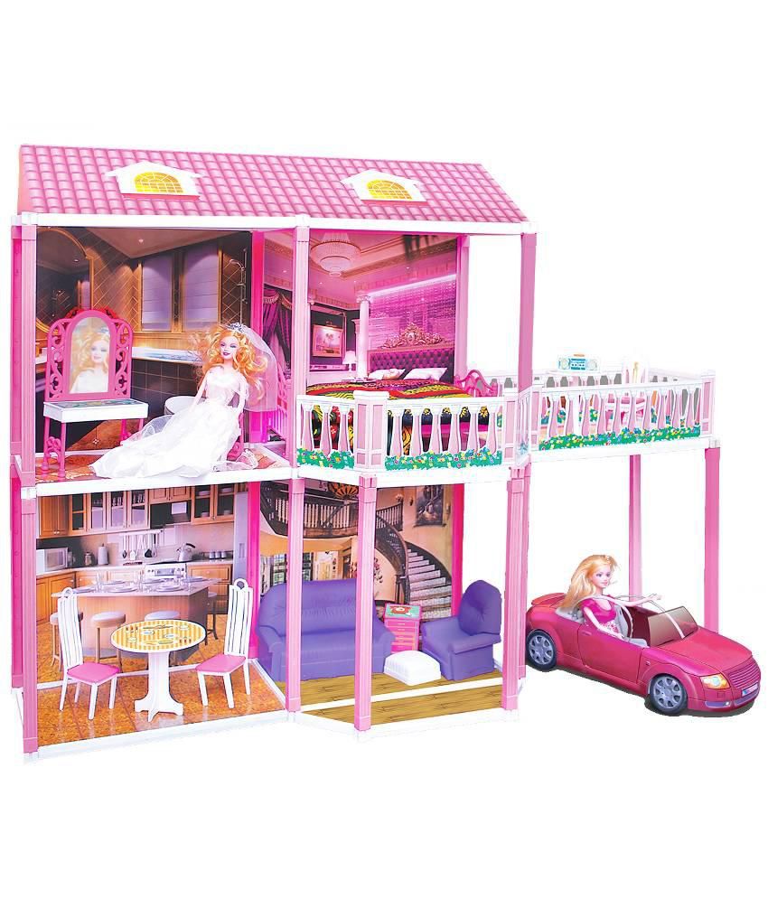 Toyzone Pink Plastic Doll House Set Buy Toyzone Pink