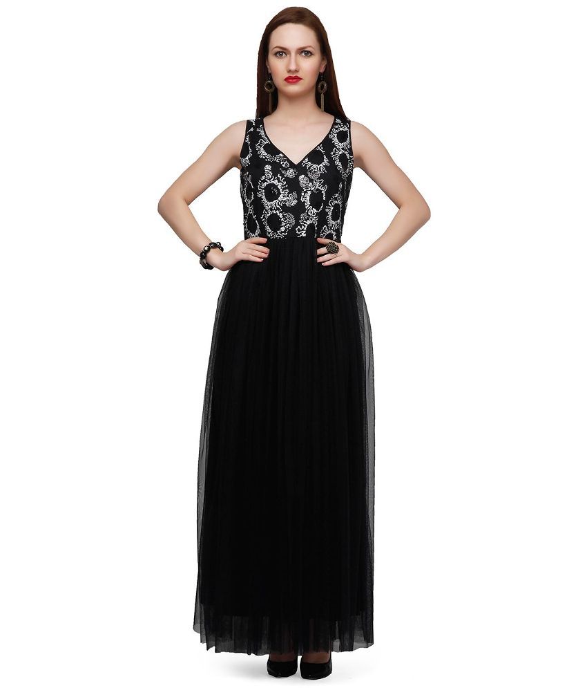 Eavan Black Net Maxi Dress Buy Eavan Black Net Maxi