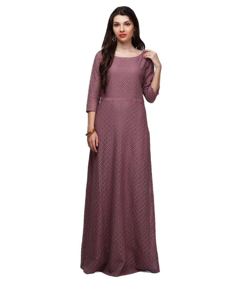 Eavan Purple Lace Maxi Dress - Buy 