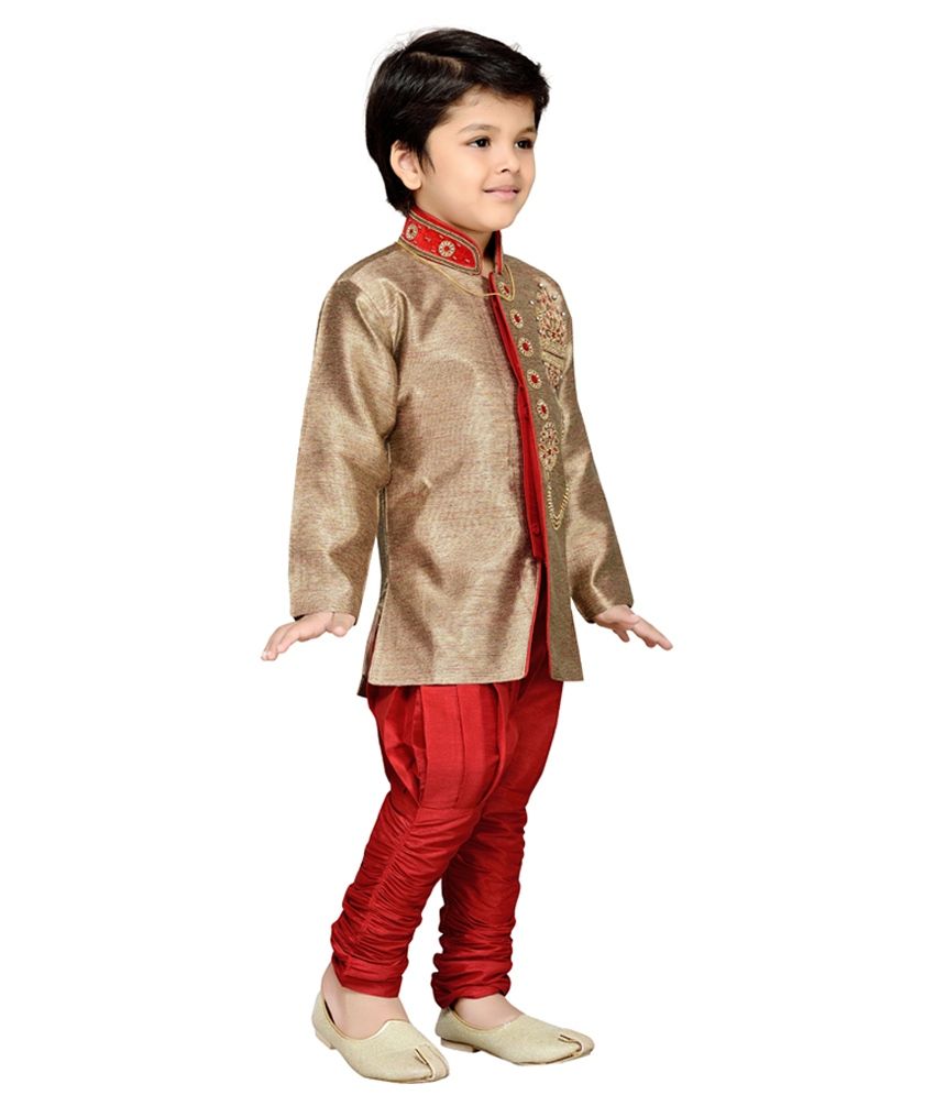 aj dezines red silk blend sherwani and breeches set for boys buy aj dezines red silk blend sherwani and breeches set for boys online at low price snapdeal aj dezines red silk blend sherwani and breeches set for boys
