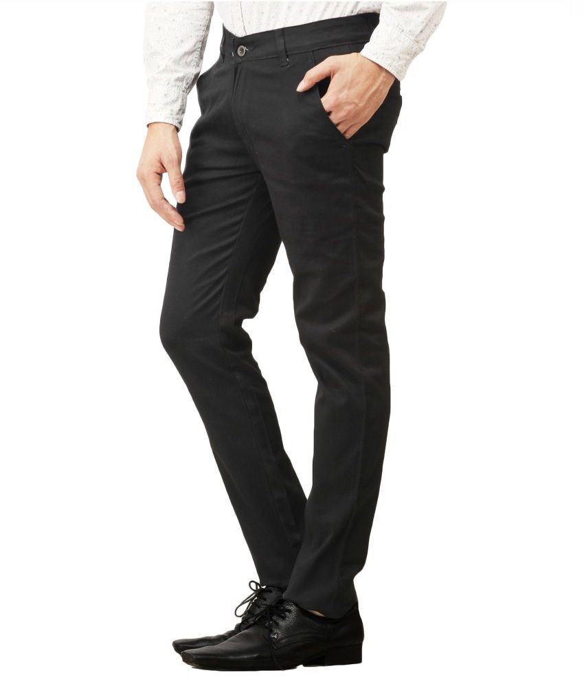 black slim fit trousers womens