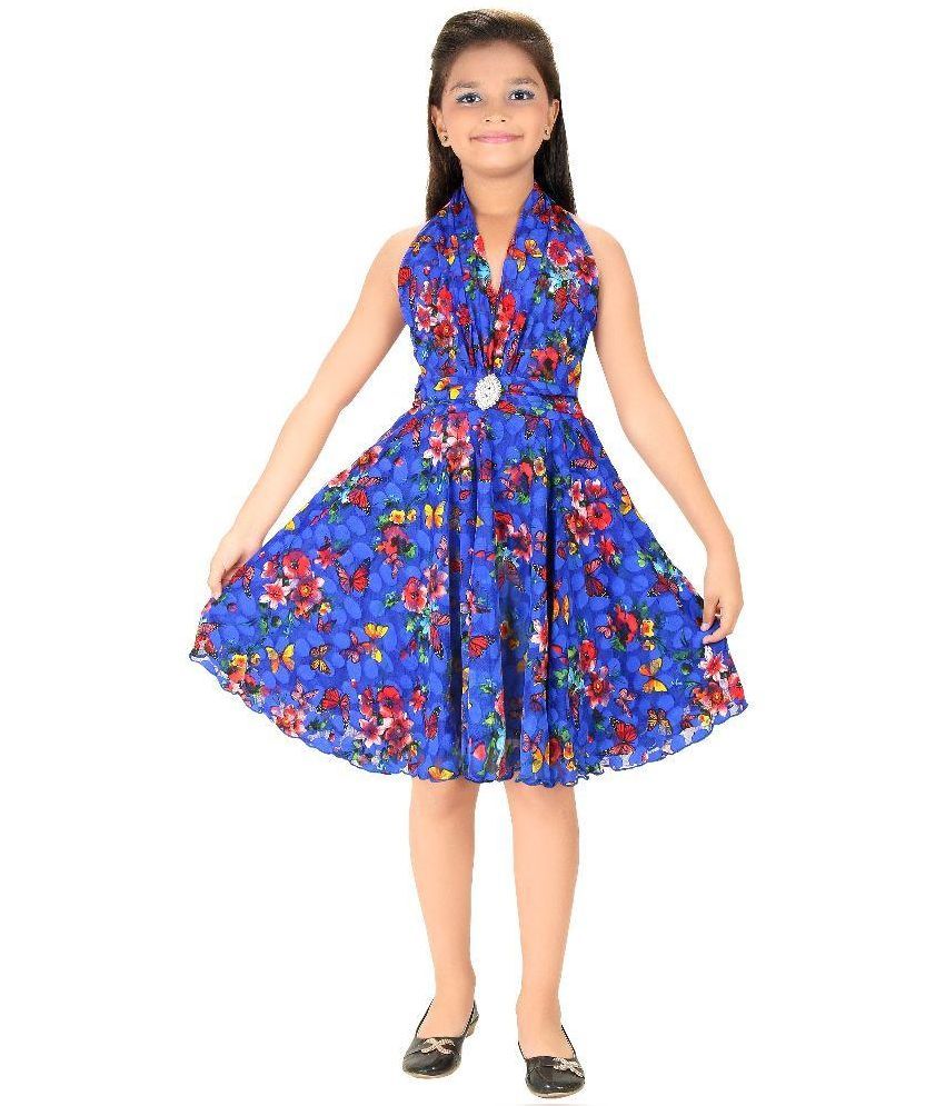 synthetic long frocks