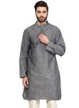 Vivid India Grey Cotton Kurta