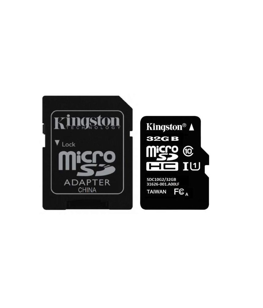     			Kingston 32 GB Class 10 Micro SD Card 80Mbps Speed with Adapter