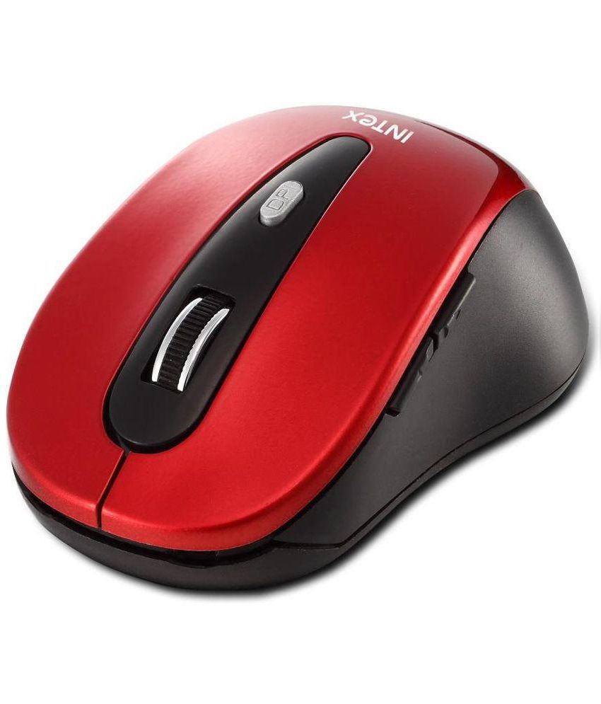     			Intex Shiny Wireless Optical Mouse (Red)