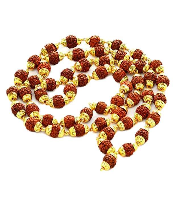     			Haridwar Astro Brown Wooden 5 Mukhi Rudraksh Mala 