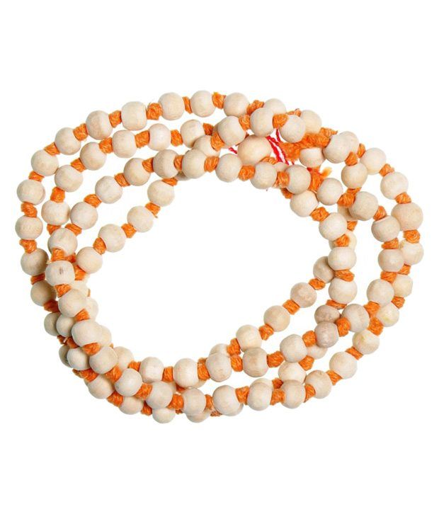     			Haridwar Astro White Wooden Tulsi Mala 108+1 Beads (7mm).