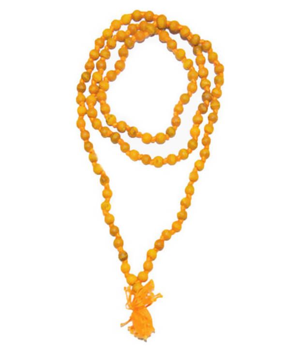     			Haridwar Astro Yellow Wooden Mala 108+1 Beads