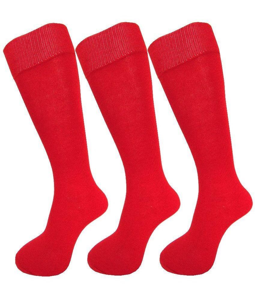     			RC. ROYAL CLASS - Red Woollen Women's Mid Length Socks ( Pack of 3 )