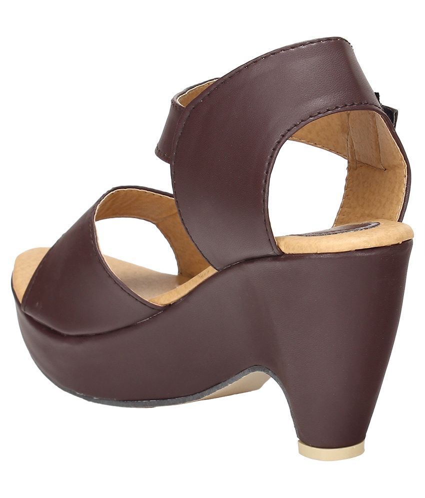 wide brown wedges