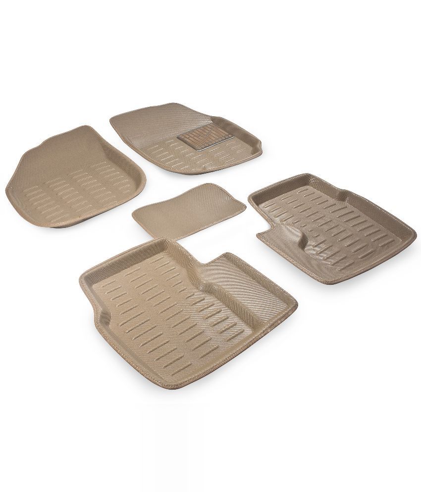 Kingsway Beige Plastic Car Mats For Hyundai i10 [20072010] Pack Of 5