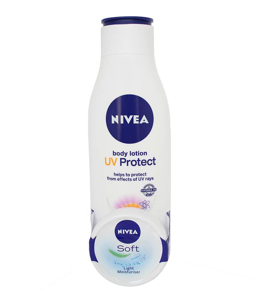 Nivea UV Protect Lotion 200 ml + Nivea Soft Cream 25 ml Free Buy