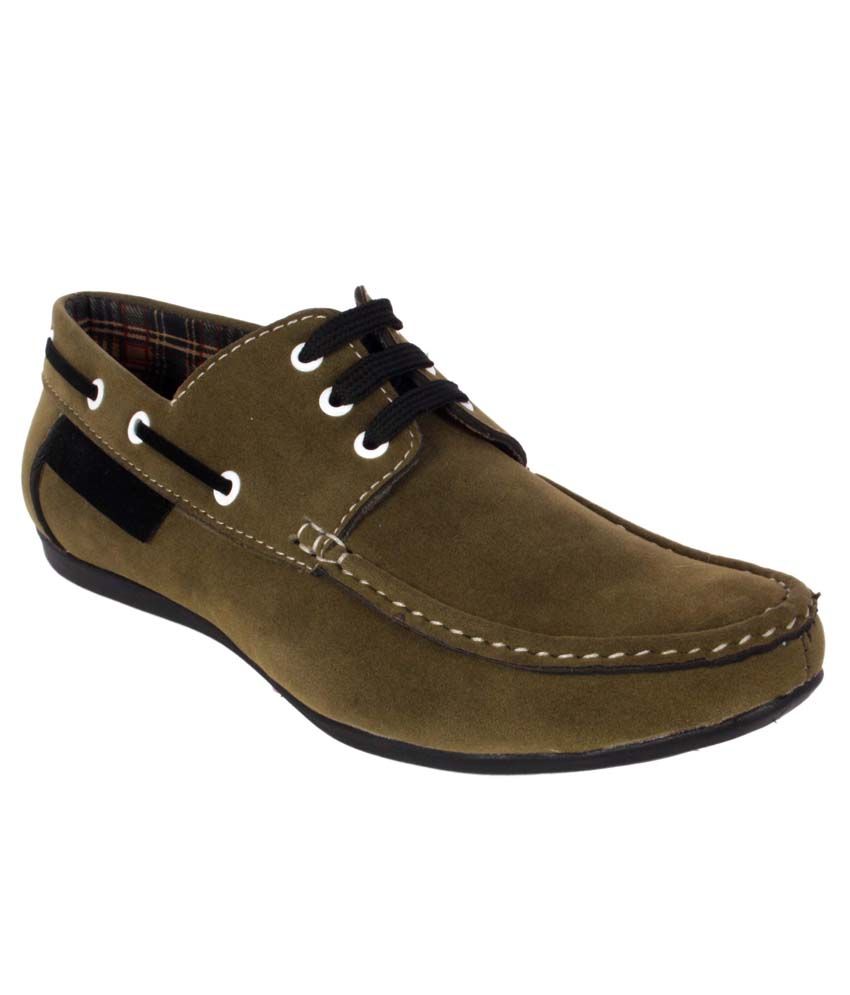 1AAROW Khaki Loafers - Buy 1AAROW Khaki Loafers Online at Best Prices ...