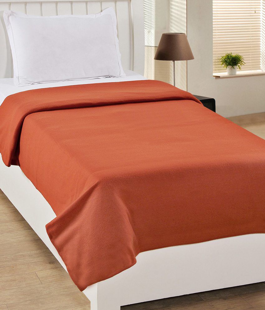     			BSB Trendz Single AC Fleece Blanket - Orange