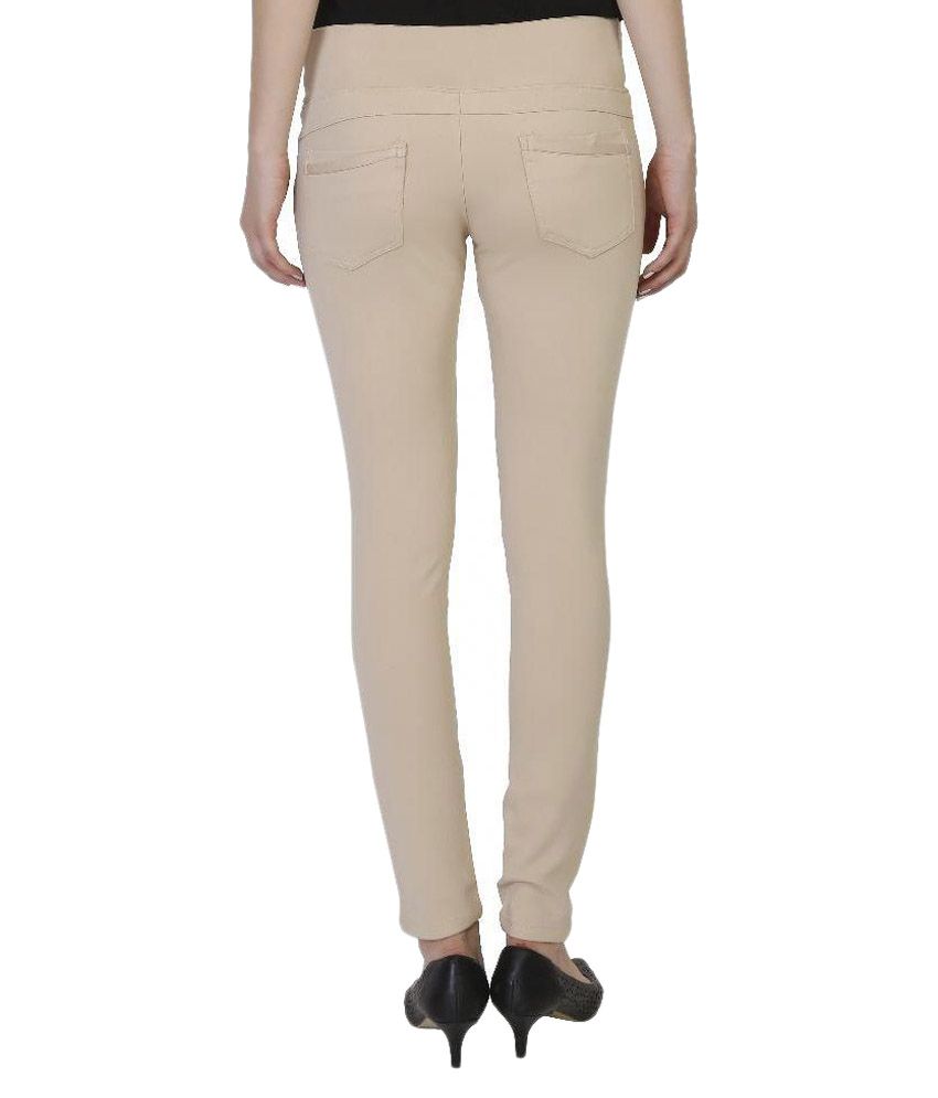 Buy Studio 18 Beige Jeggings Skinny Online at Best Prices in India ...