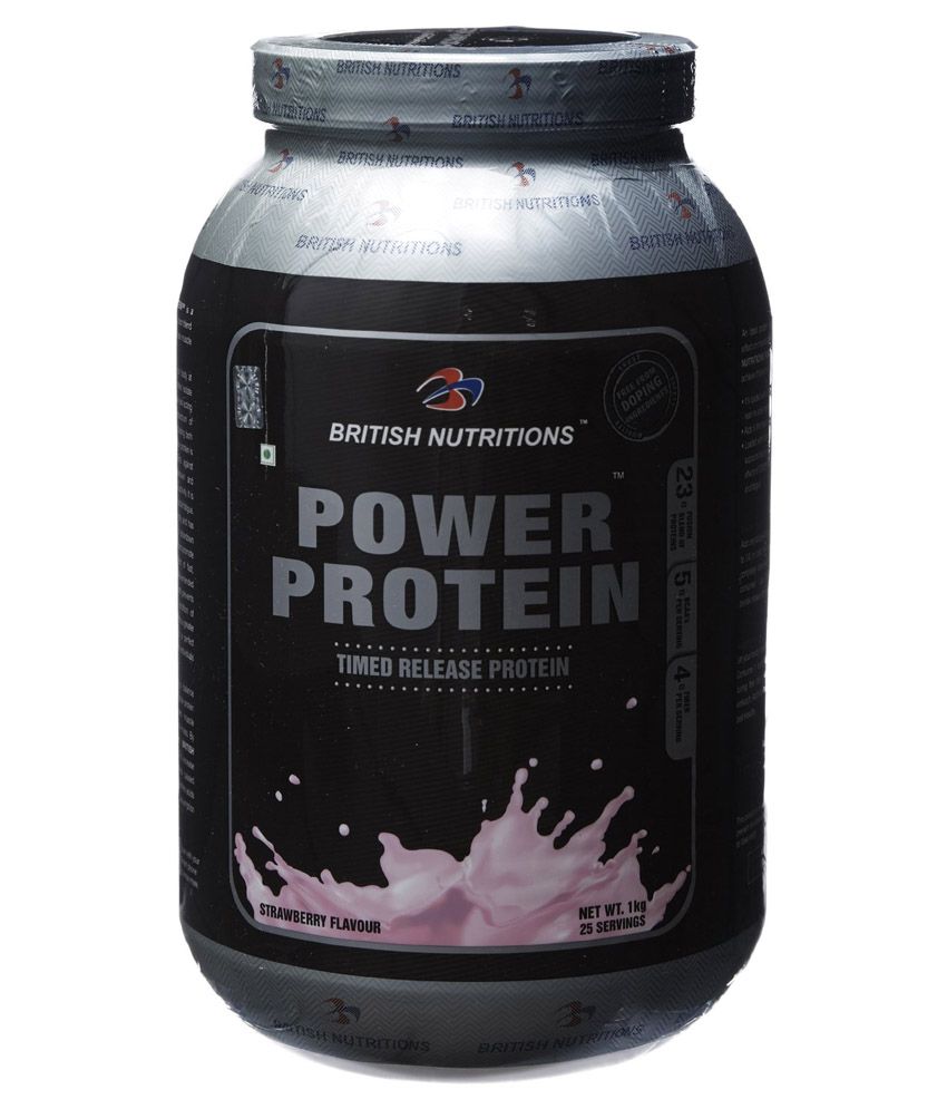 British Nutritions Power Protein Strawberry 1 Kg Buy British