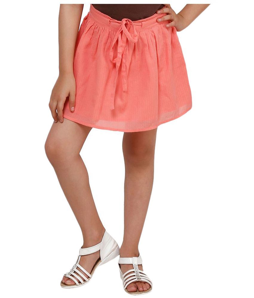 peach short skirt