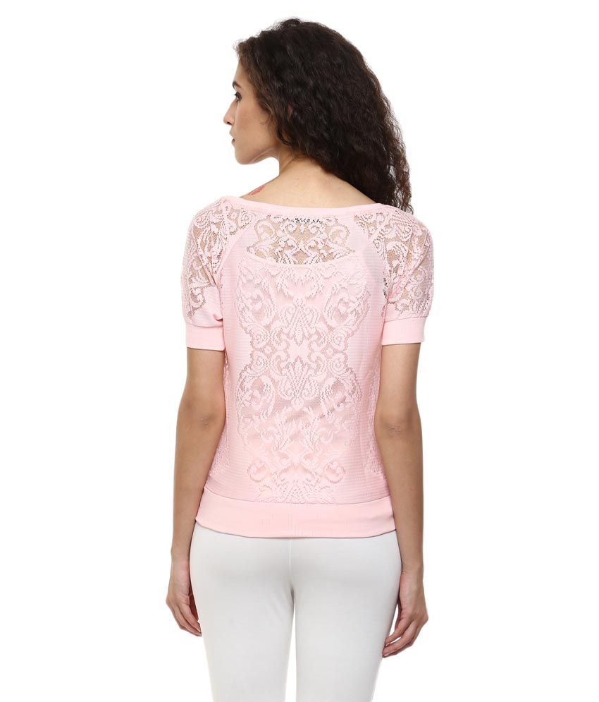 pink lace tops