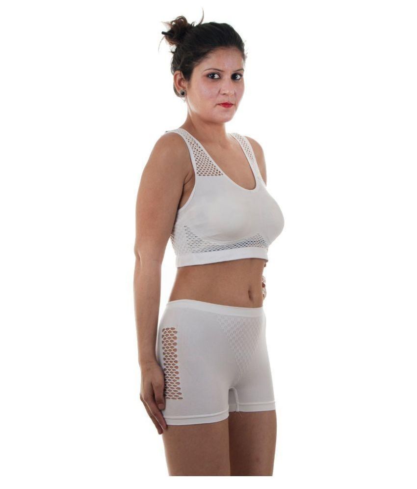 Buy Gwyn White Lycra Bra & Panty Sets Online at Best Prices in India