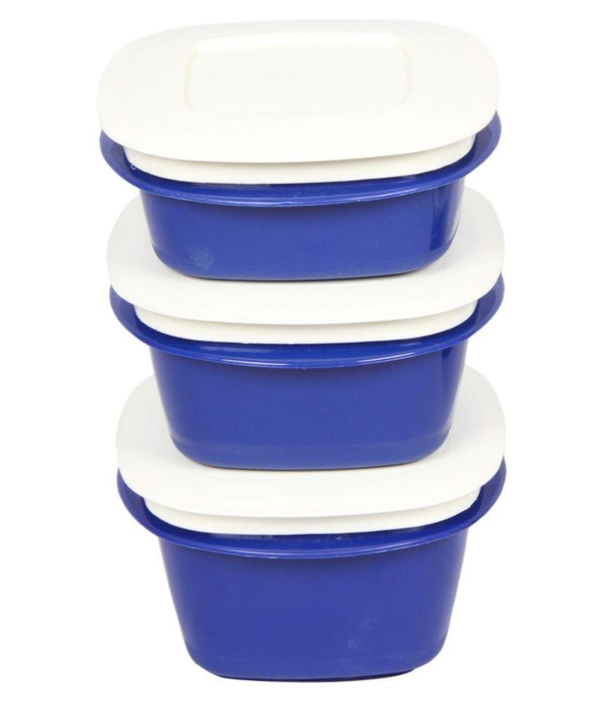 Cutting Edge Veggie Fresh Refrigerator Blue Storage Containers Set Of 3