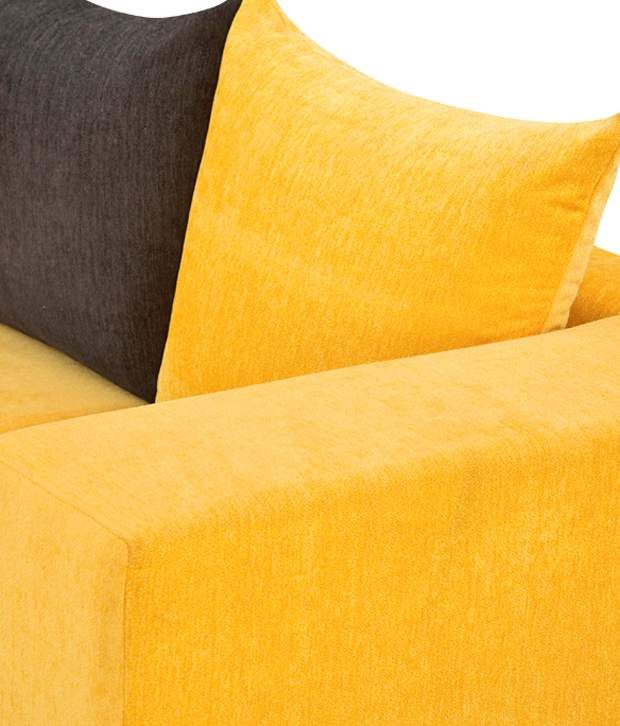 S K Furniture Mestler Yellow Sofa Set With Center Table Buy S K