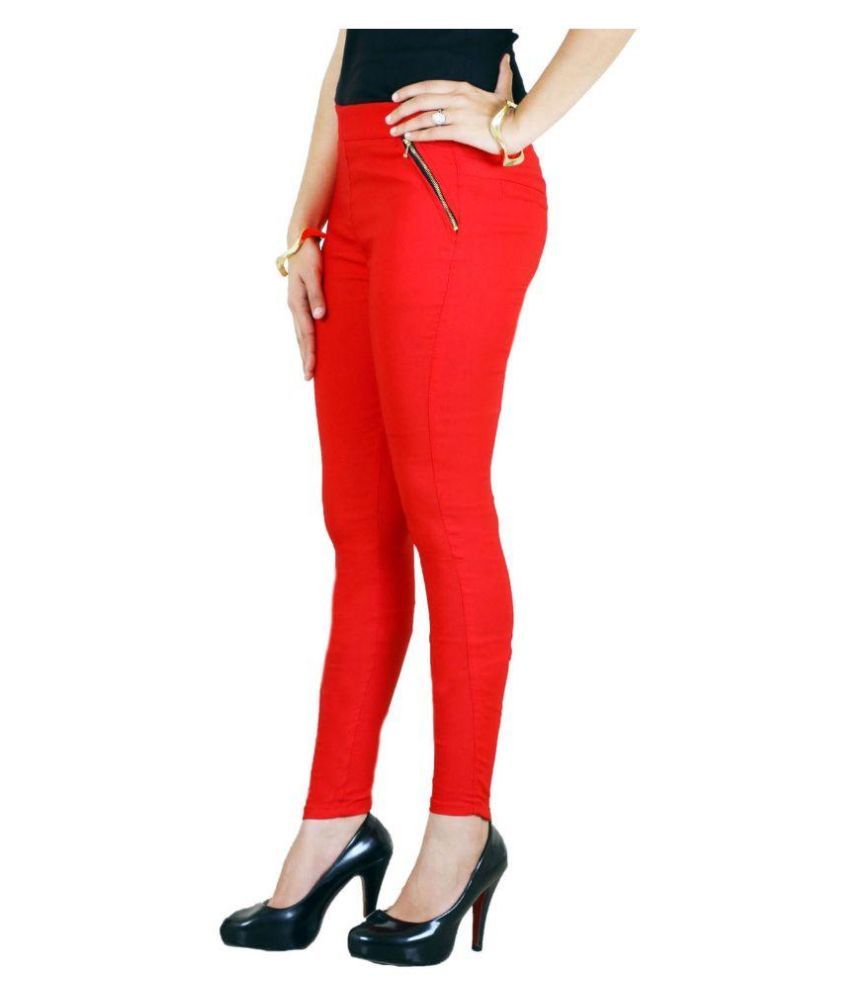 red jeggings online