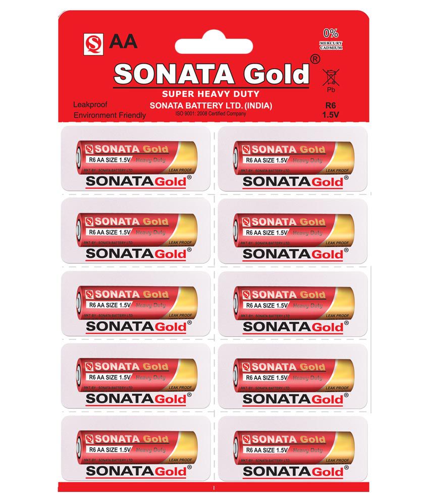 Sonata Gold Pencil Cell Battery Pack of 100 Price in India Buy Sonata Gold Pencil Cell