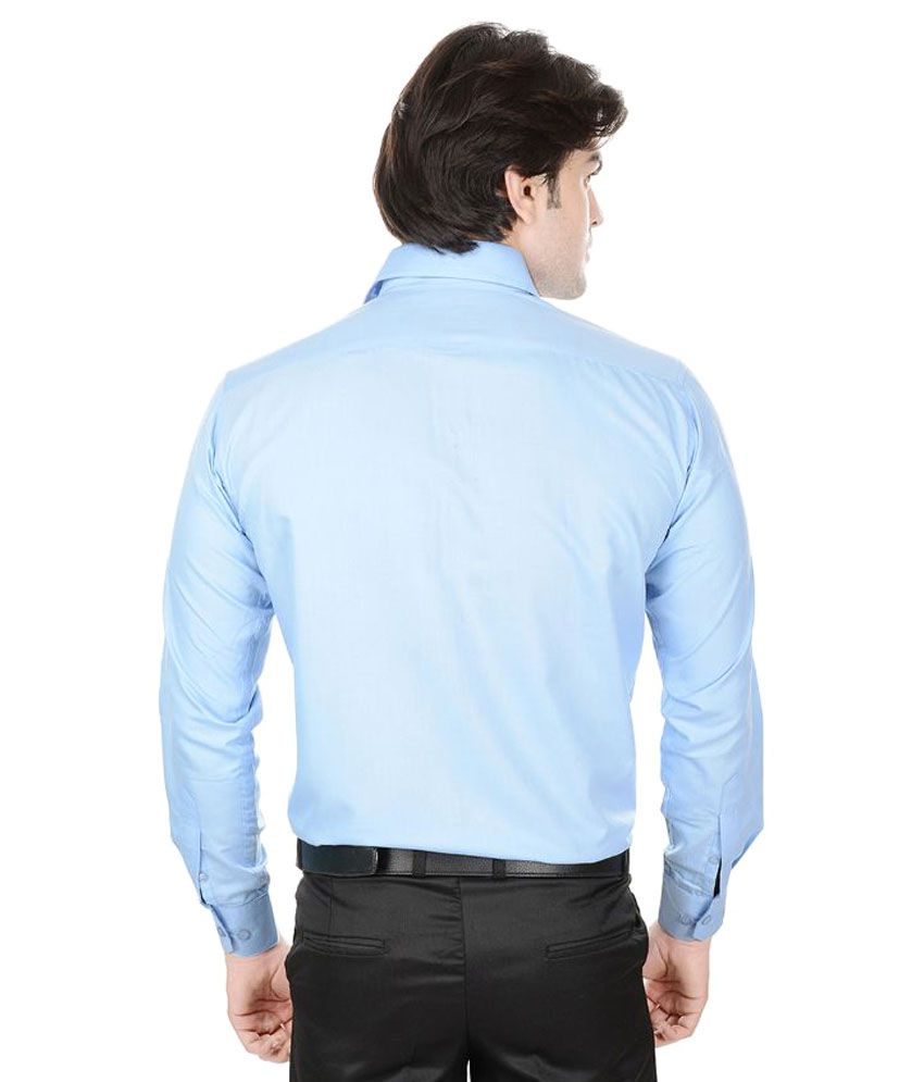 Allanzo Blue Formal Regular Fit Shirt - Buy Allanzo Blue Formal Regular ...