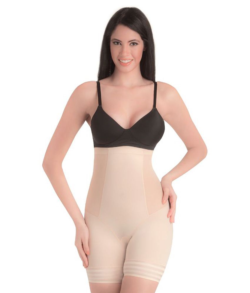     			Swee Coral Nude Color High Waist and Short Thigh Shapewear
