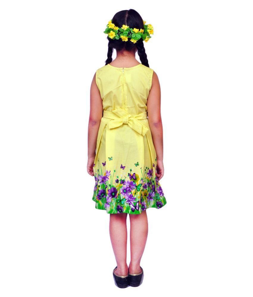 yellow half frock
