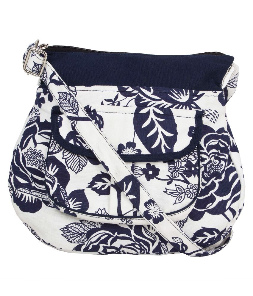 Vivinkaa White Canvas Sling Bag Buy Vivinkaa White Canvas Sling Bag