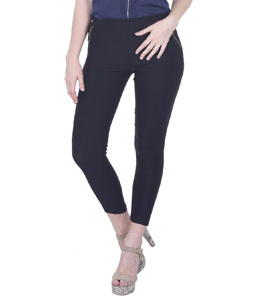 Buy Thinline Black Lycra Jeggings For Women Online at Best Prices in ...