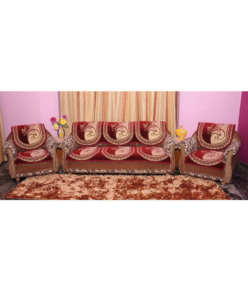 Zesture Bring Home Multicolor Cotton Sofa Covers Set Of 6 Buy