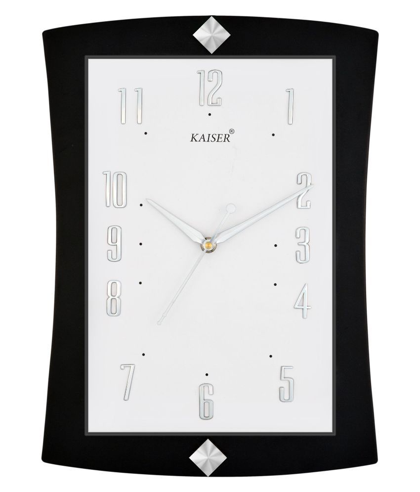 Kaiser Black Wooden Wall Clock Buy Kaiser Black Wooden Wall Clock at
