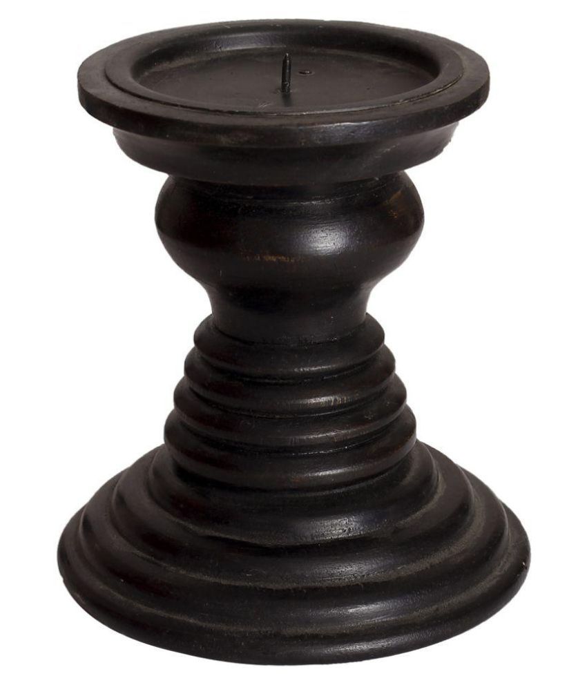 Hallmarc Black Wooden Candle Holder Buy Hallmarc Black Wooden Candle