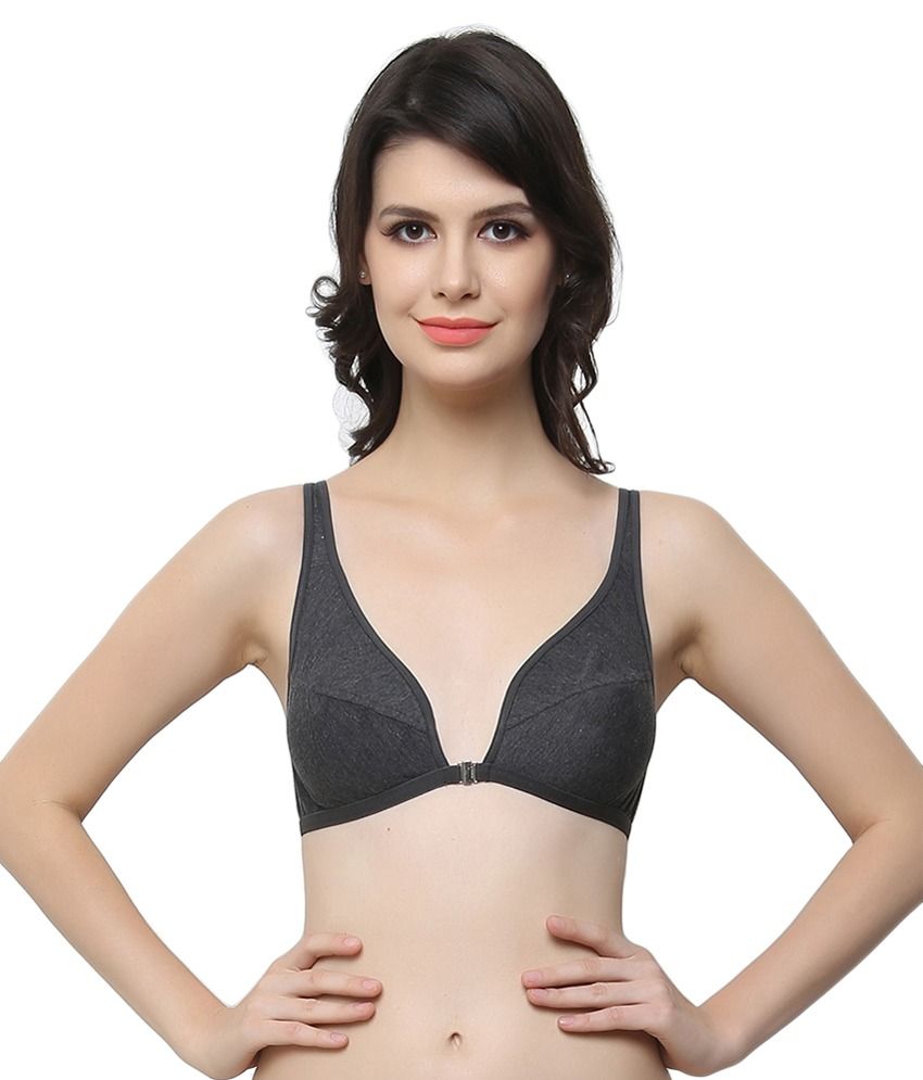     			Clovia Gray Poly Cotton Bra