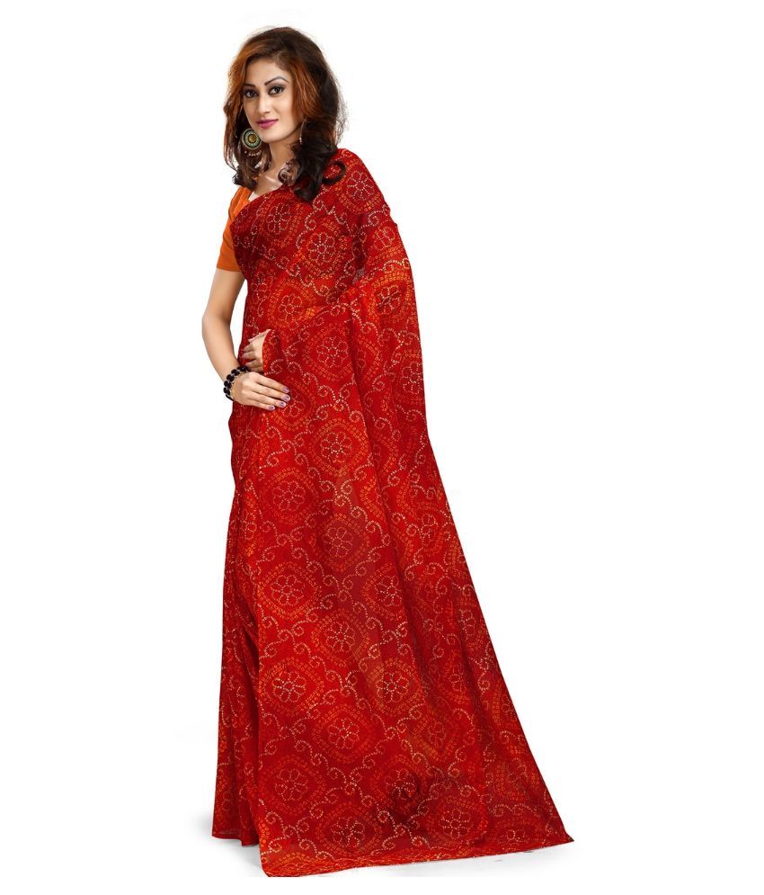 net sarees below 500 red