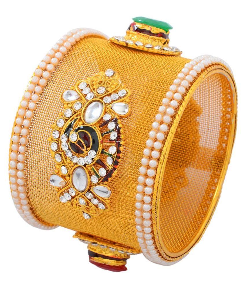 Manukunj Yellow Alloy Kada Set Buy Manukunj Yellow Alloy Kada Set